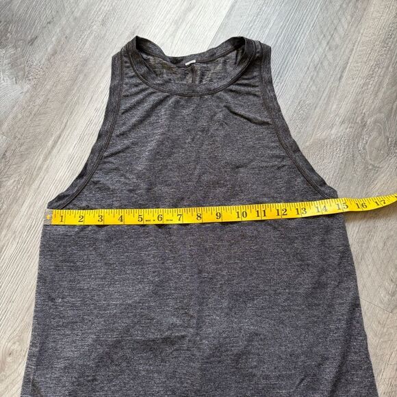 Lululemon Hot Like Agni Racerback Tank Tie Back Heathered Black - Picture 4 of 10